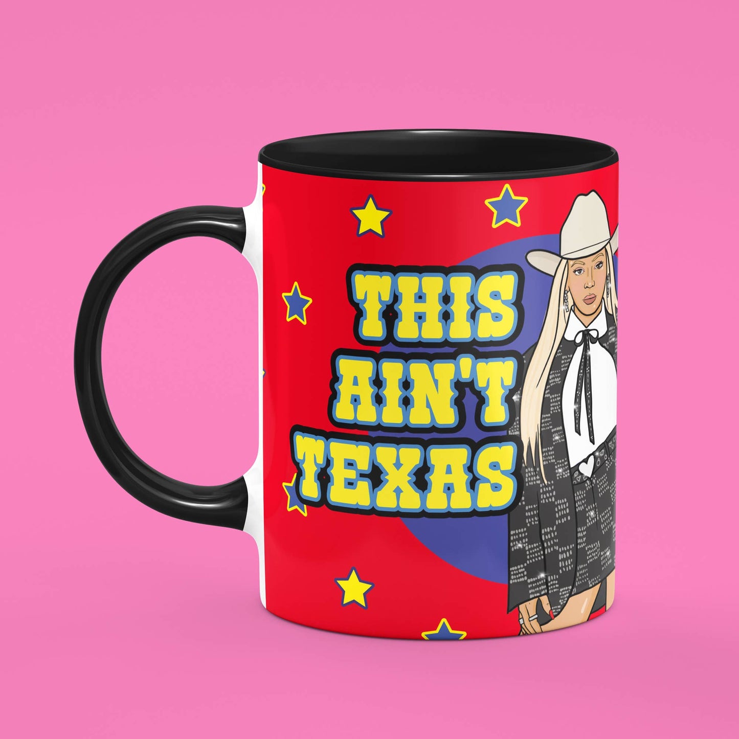 Beyonce Esto no es una taza de Texas - Negro