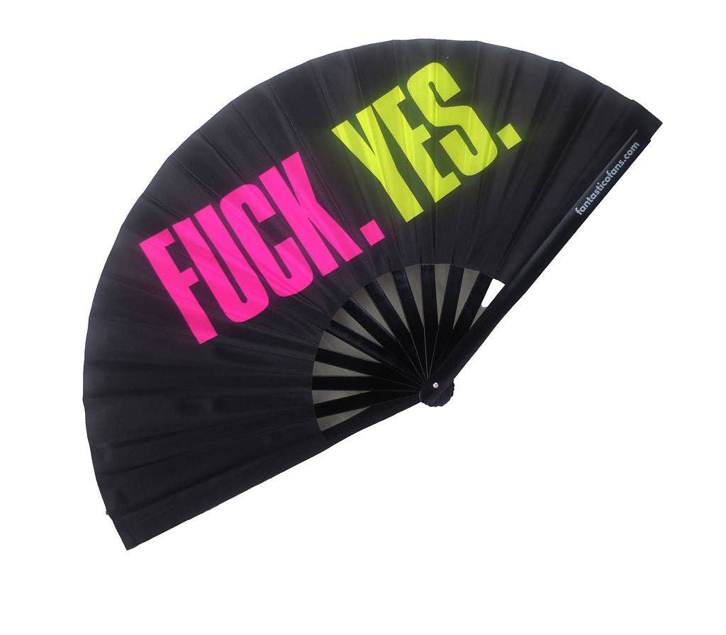 F*ck. Yes! XL-ventilator - 66 cm. Perfect om mee te dansen en te koop bij Flavourez.