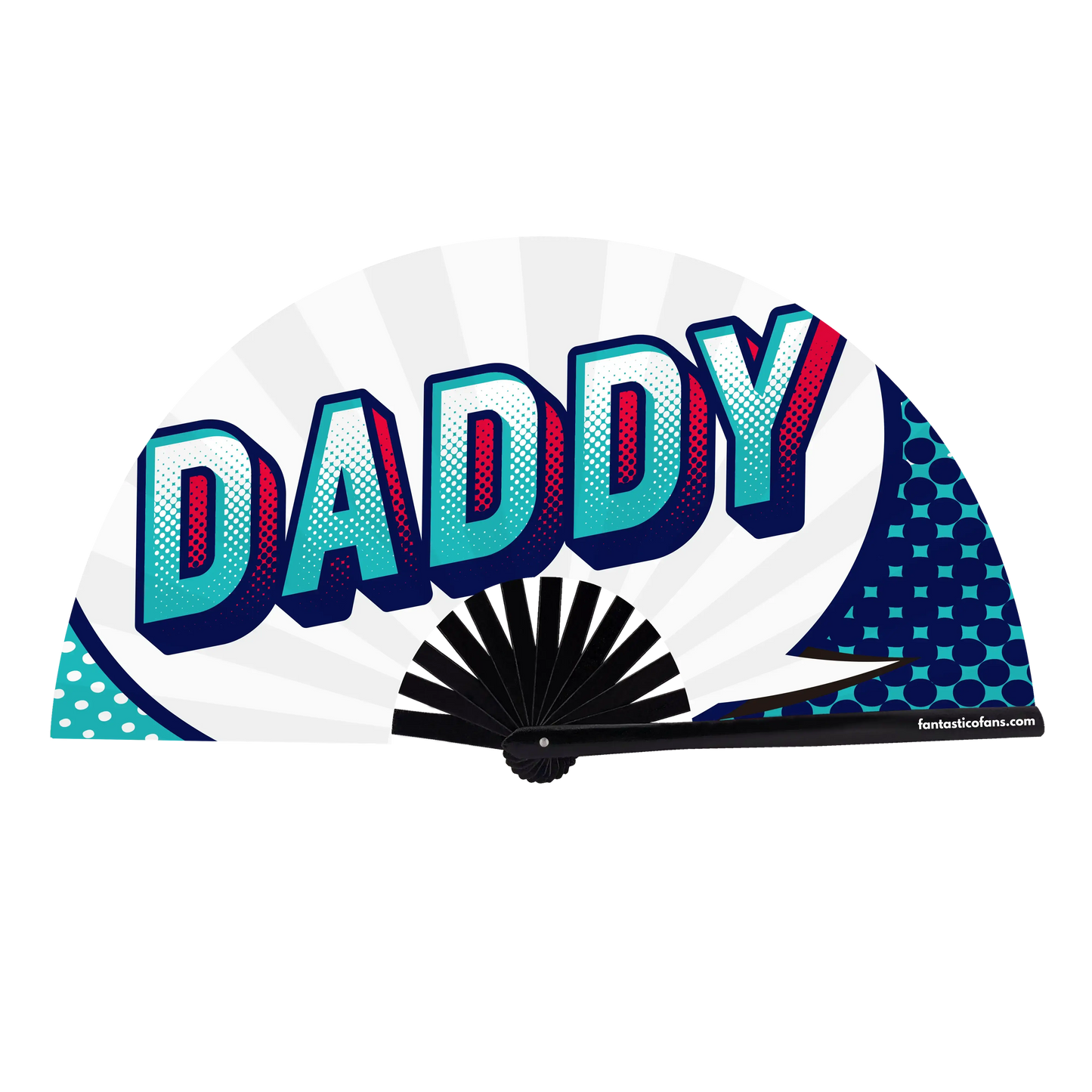 XL handwaaier van 66 cm met de tekst Daddy. Perfect voor gay prides en te koop bij Flavourez.