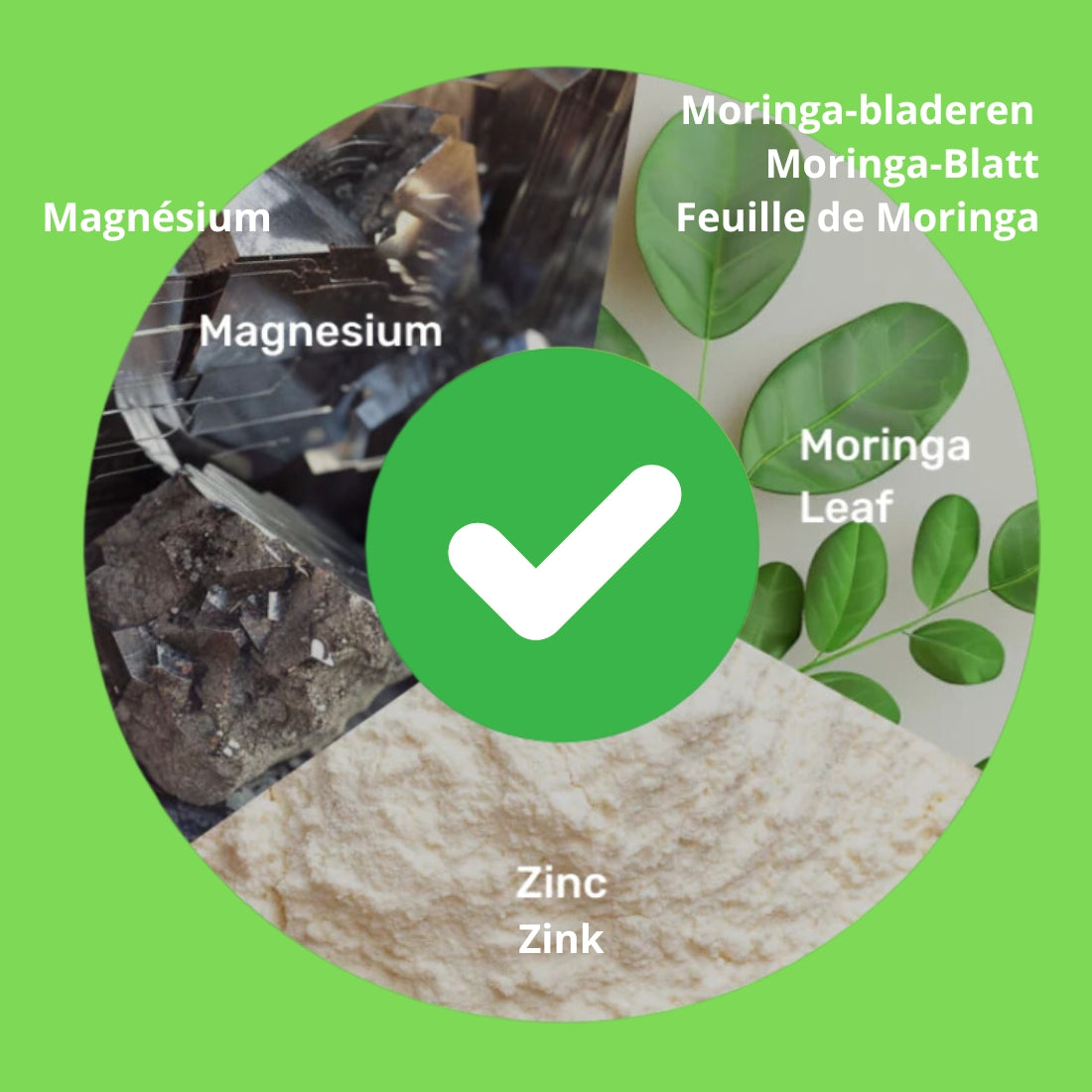 Natuurlijke ingrediënten in CUM supplement: zink, magnesium en moringablad voor verbeterde reproductieve gezondheid