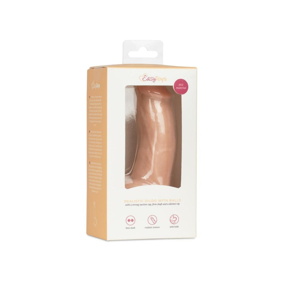 Realistische dildo van 12 cm gemaakt van Siliconen van het merk EasyToys. Perfect voor gay mannen en te koop bij Flavourez.