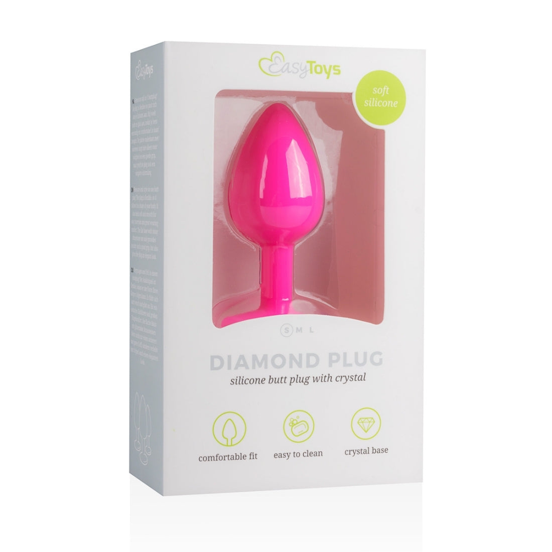 Kleine roze buttplug van siliconen, ontworpen door EasyToys en te koop bij Flavourez.