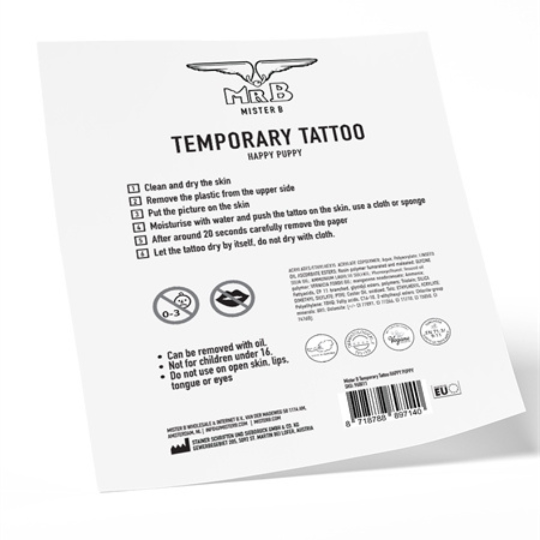 Mister B - Tatuaggio temporaneo - Cumdump