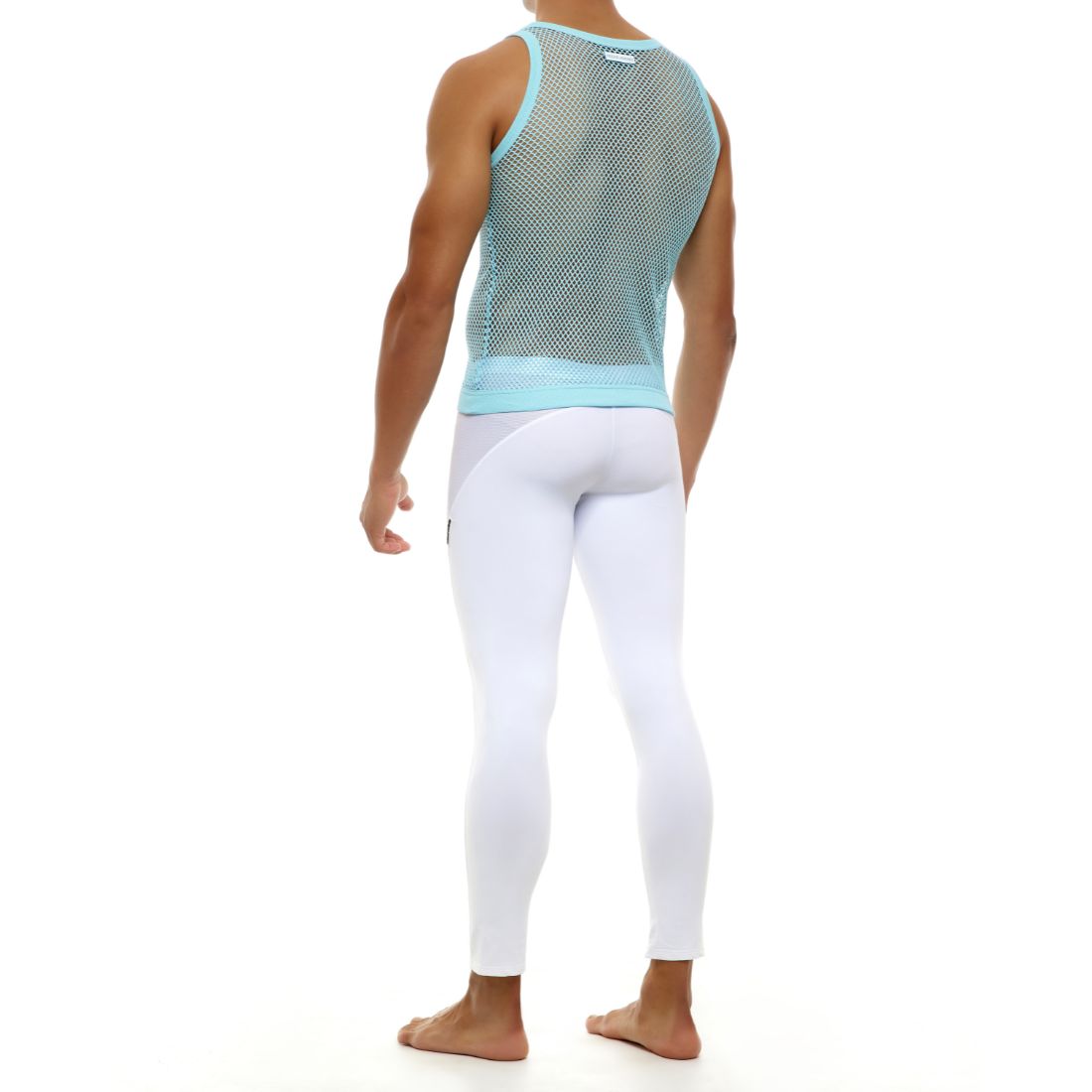 Lichtblauwe mesh tank top ontworpen door Modus Vivendi voor gay mannen en te koop bij Flavourez.
