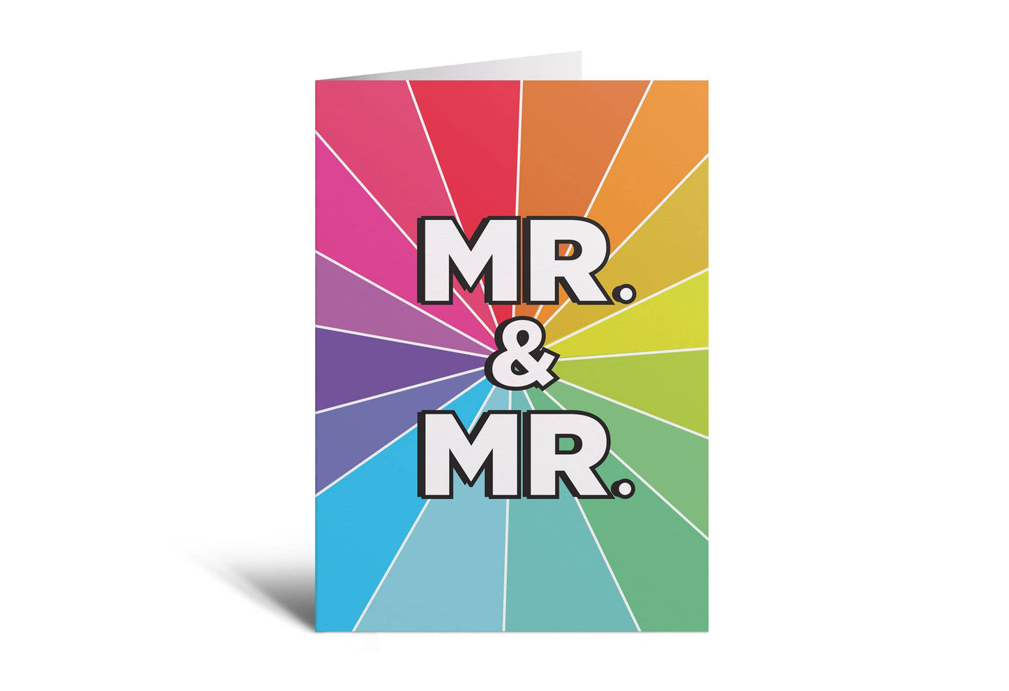 Carte de félicitations de mariage MR & MR LGBTQ+ + Enveloppe