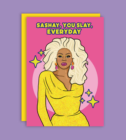 Tarjeta de felicitación RuPaul Sashay You Slay Everyday