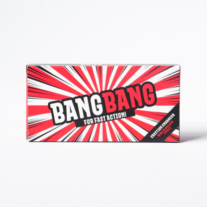 Doosje met 5 rode Bang Bang! erectiepillen van het Nederlandse merk VitaVero en te koop bij Flavourez.