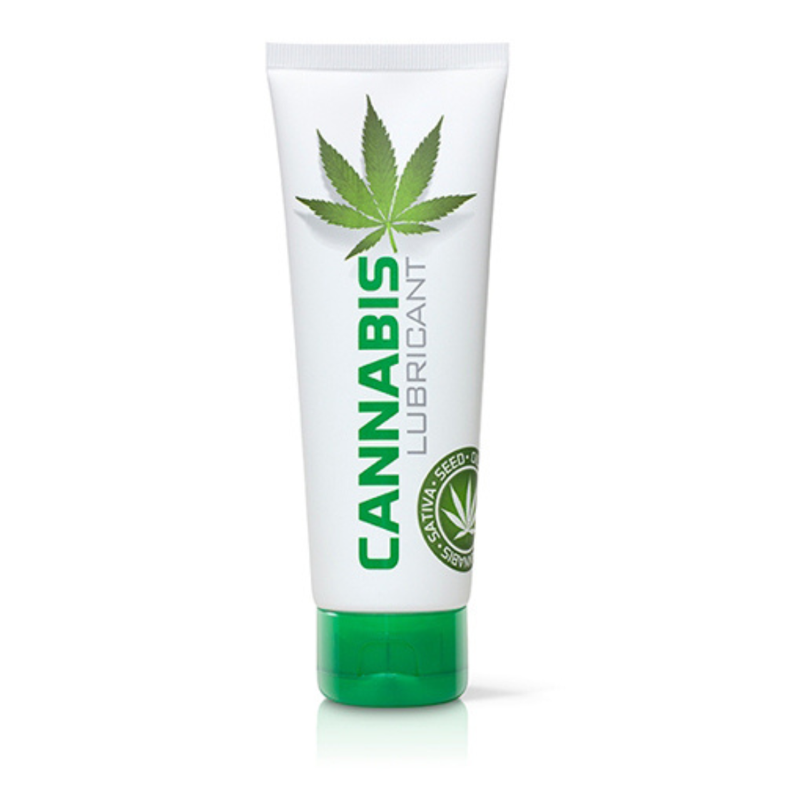 Tube met 125 ml Cannabis Glijmiddel van Cobeco Pharma, te koop bij Flavourez.