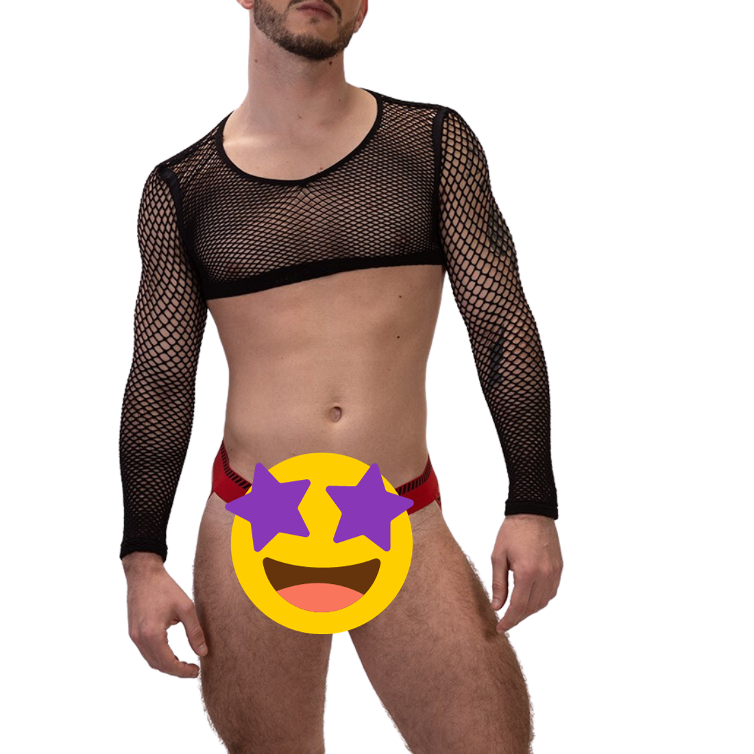 Zwarte Crop Top Florence van Barcode Berlin perfect voor gay mannen en te koop bij Flavourez