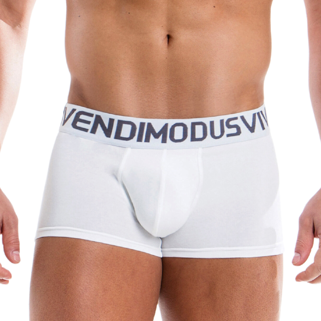 Stijlvolle witte boxershort ontworpen door Modus Vivendi, te koop bij Flavourez.