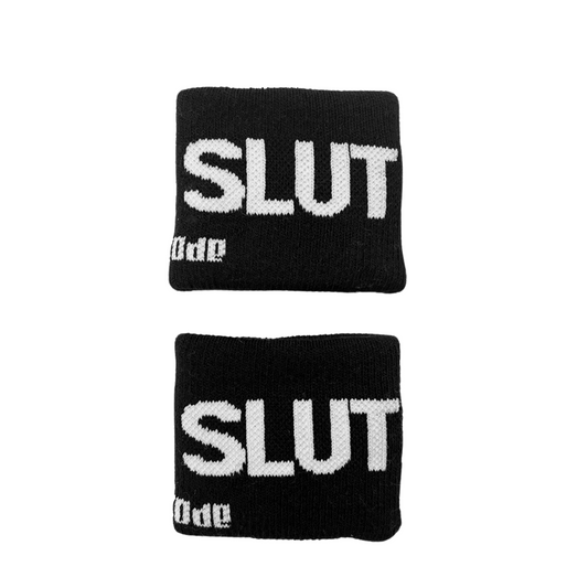2 'Slut Identity'Polsbandjes ontworpen door Barcode. Producten van Barcode zijn te koop bij Flavourez