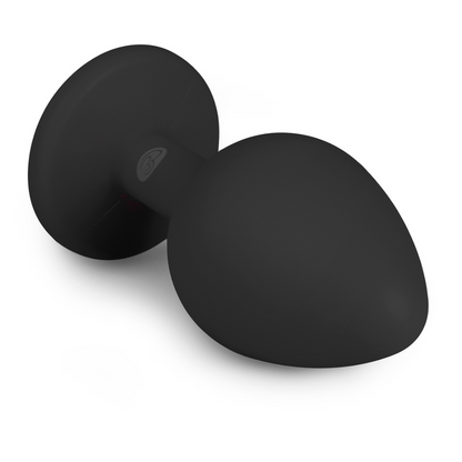 Medium zwarte buttplug gemaakt van siliconen met diamant. Ontworpen door EasyToys voor gay mannen en te koop bij Flavourez.