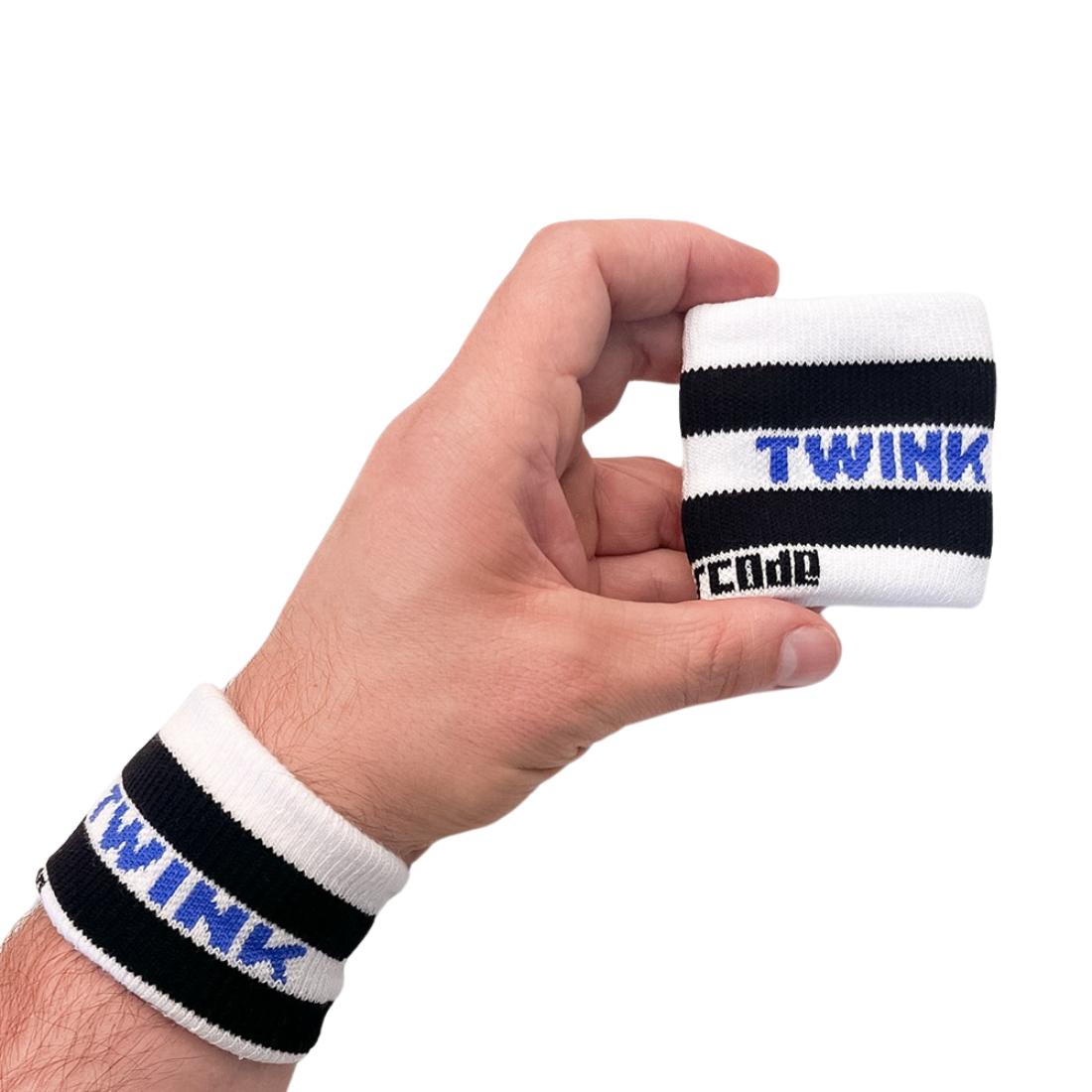 2 ' Twink Identity' Polsbandjes ontworpen door Barcode. Perfect voor gay mannen en te koop bij Flavourez.