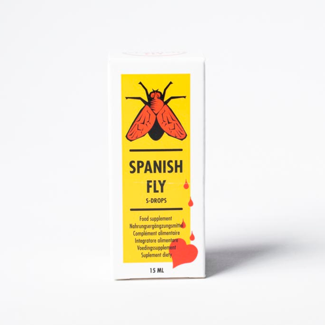 Flesje met 15 ml Spanish Fly liefdesdrank. Te koop bij Flavourez.