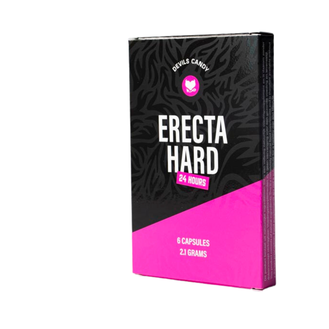 Verpakking met 6 Morningstar - Devils Candy Erecta Hard erectiepillen, perfect voor gay mannen en te koop bij Flavourez.
