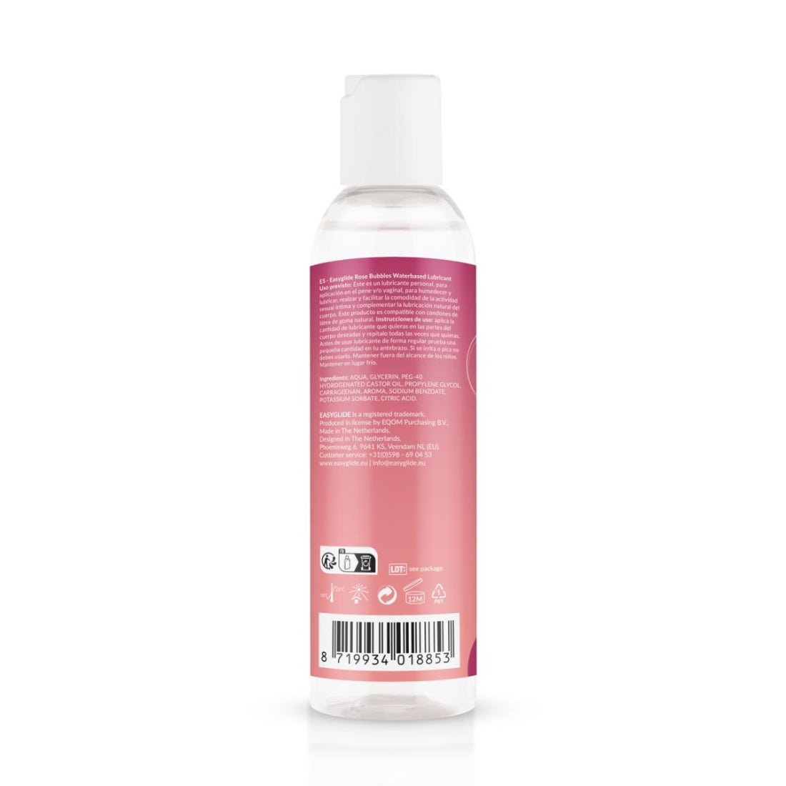 EasyGlide - Rosé Bubbels Glijmiddel op Waterbasis - 150 ml