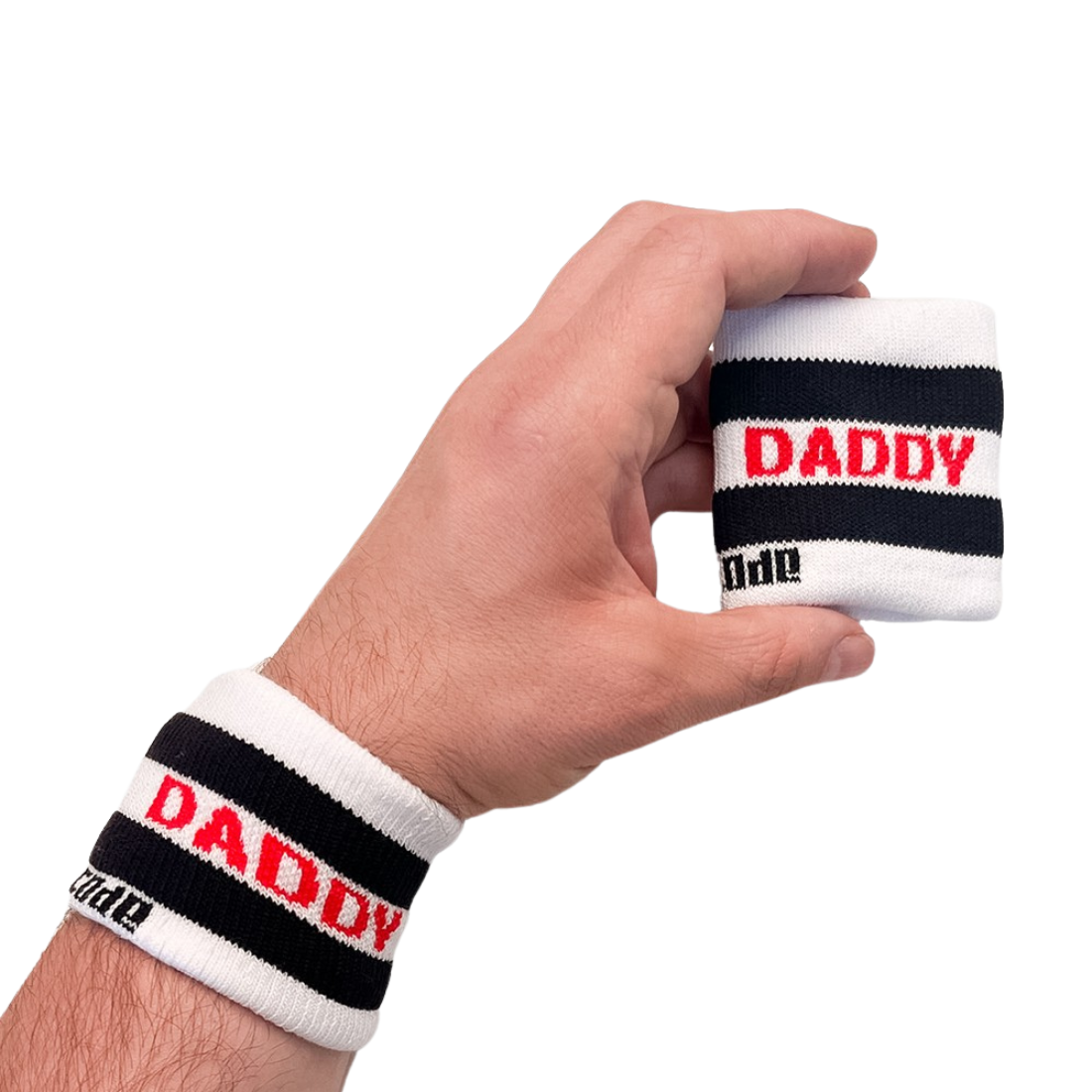 2 'Daddy Identity'Polsbandjes ontworpen door Barcode. Producten van Barcode zijn te koop bij Flavourez