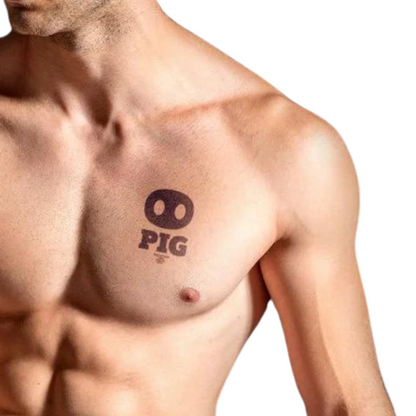Mister B - Temporary tattoo - Pig