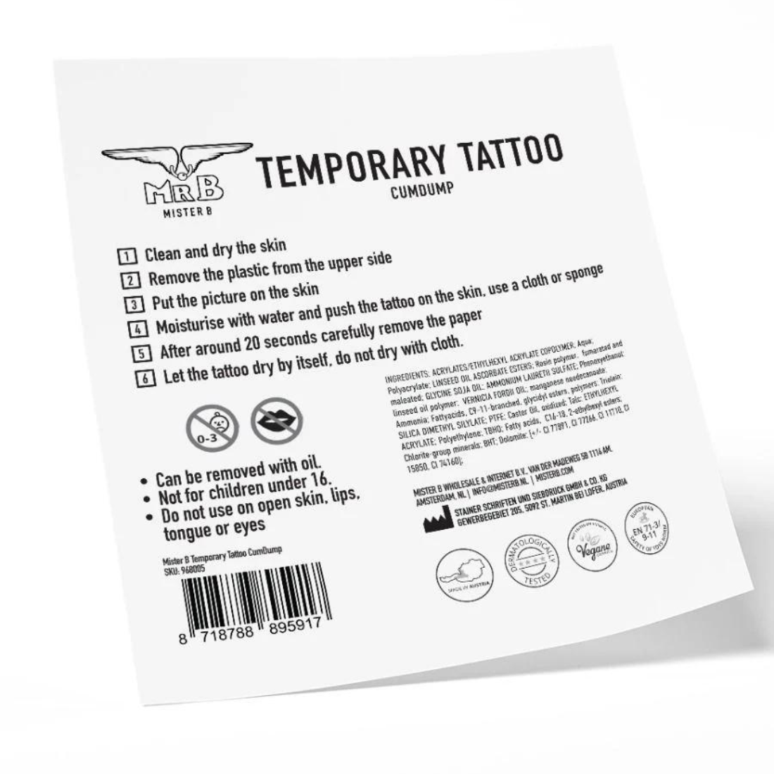 Mister B - Tatuaje temporal - Guau