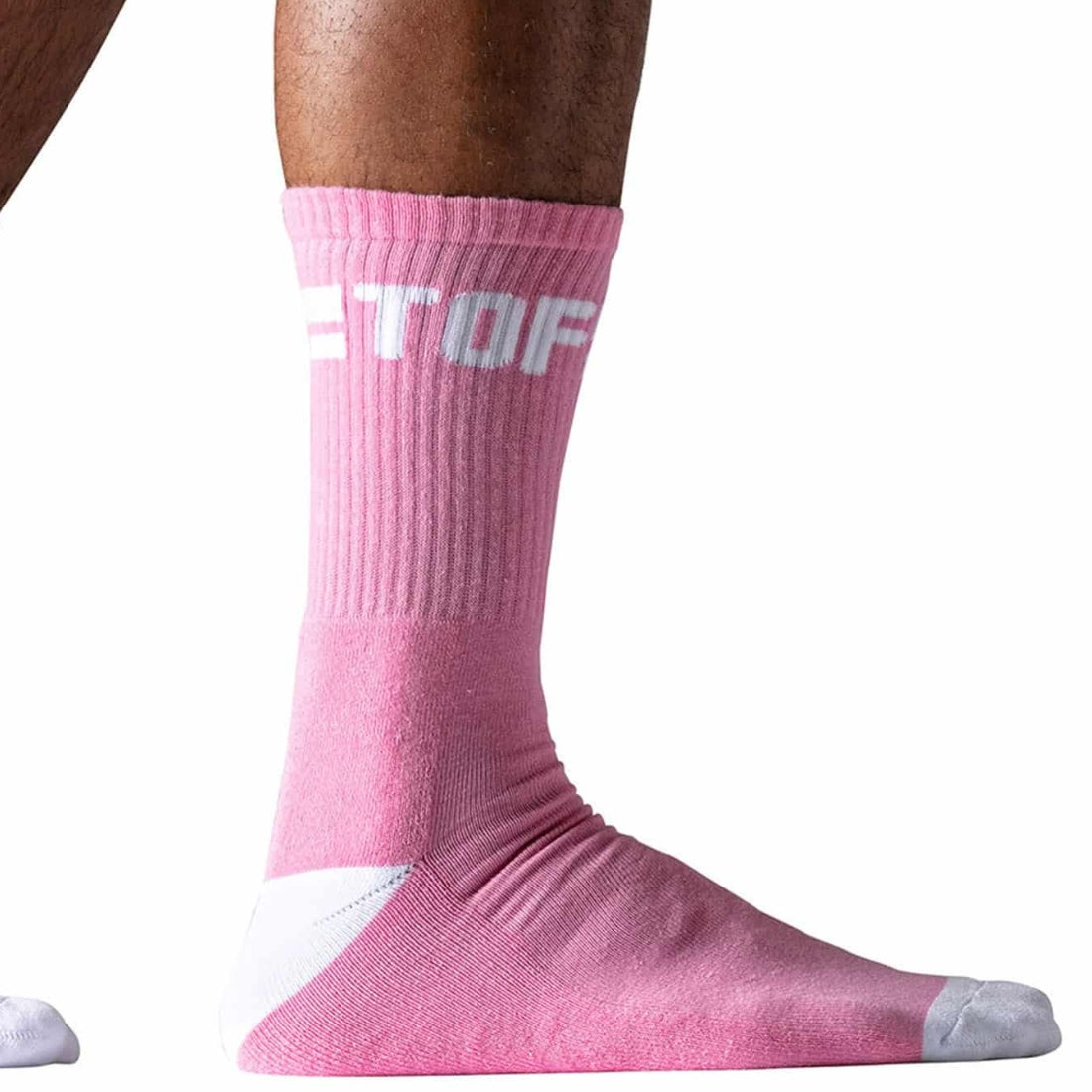 1 paar roze sportsokken, ontworpen door Tof Paris en te koop bij flavourez.nl