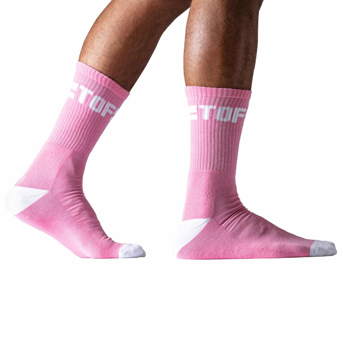 1 paar roze sportsokken, ontworpen door Tof Paris en te koop bij flavourez.nl