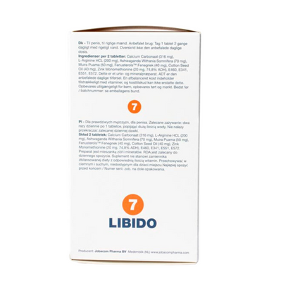 Verpakking met 60 Morningstar Libido7 erectiepillen, te koop bij Flavourez.