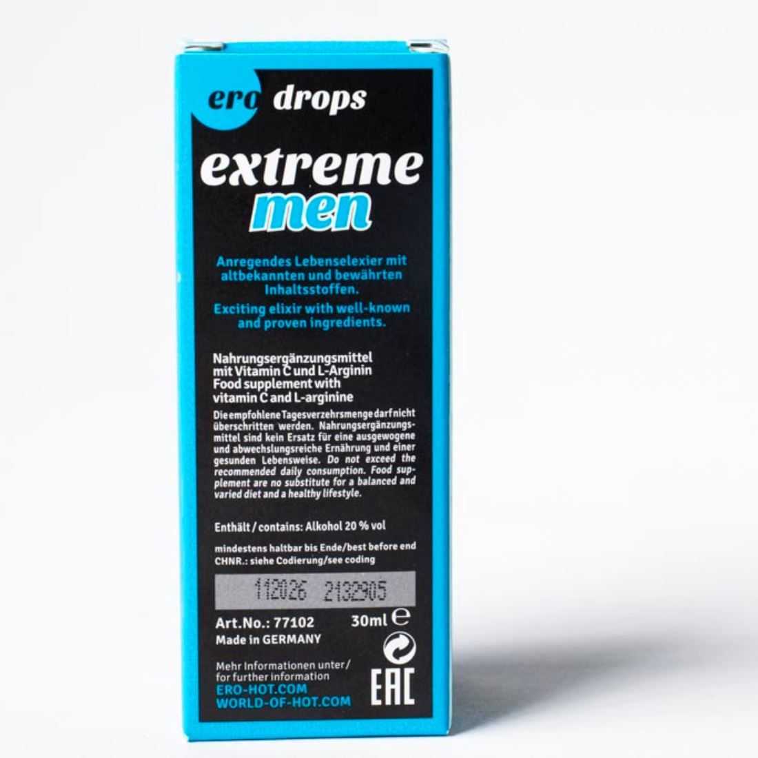 Spanish Fly Extreme Men van het merk Ero by Hot is een lustopwekker, zorgt voor een betere sex drive en genotsbeleving. Verkrijgbaar bij Flavourez