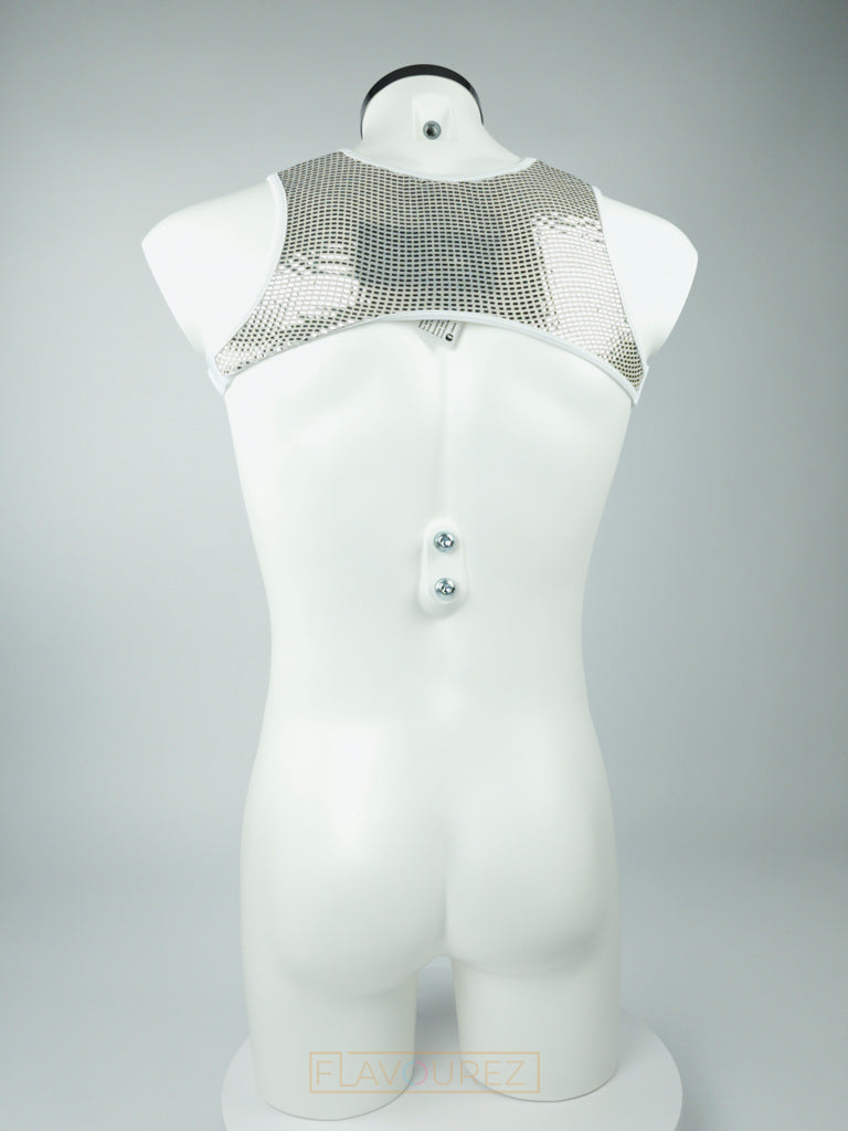 Luxe, sexy zilveren harnas, ontworpen door het Franse merk Tof Paris en te koop bij Flavourez.