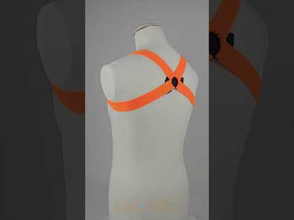 Tof Paris - Fetish Elastic Harnas - Neon Oranje