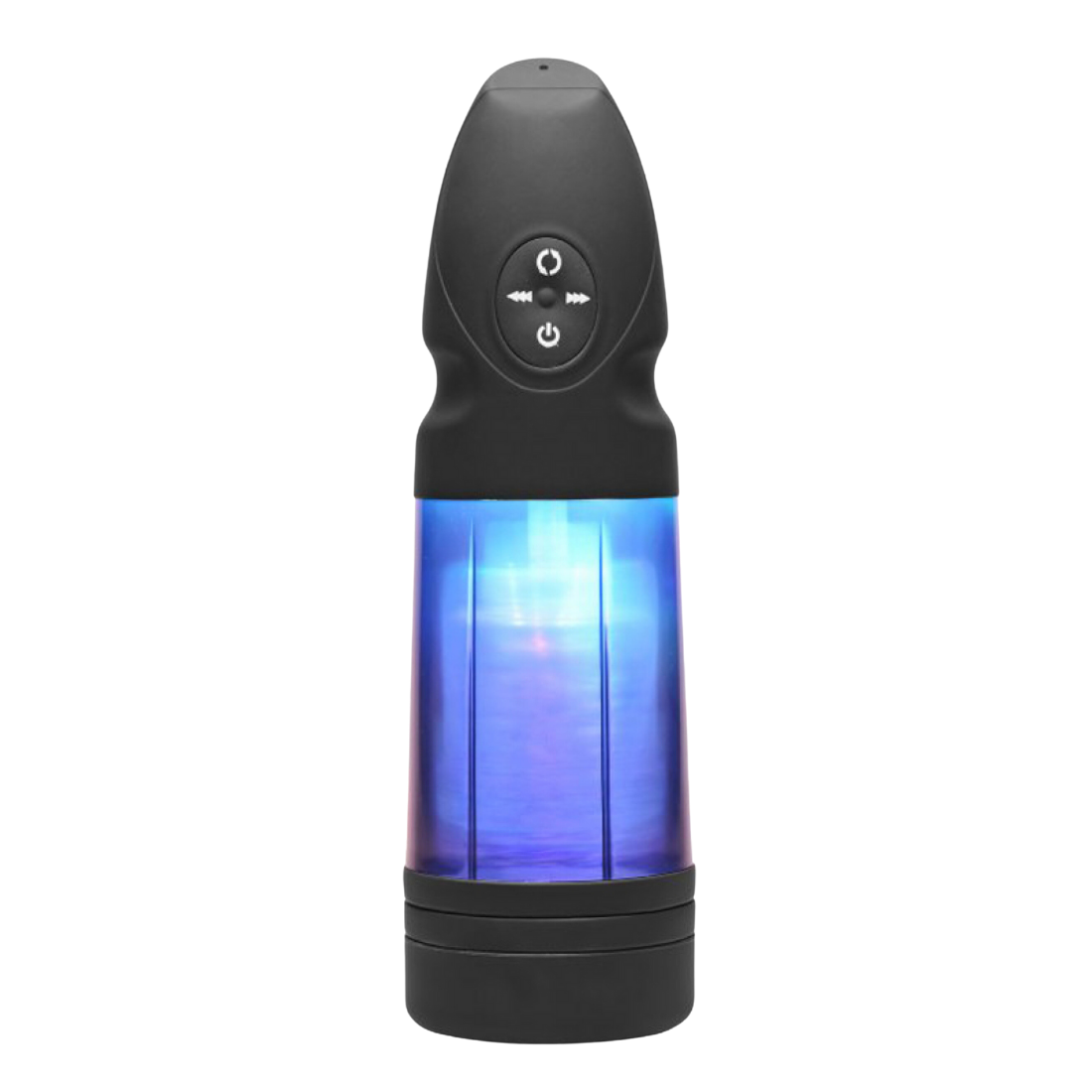 Luxe automatische masturbator met blauwe verlichting van Love Botz. Perfect voor gay mannen en te koop bij Flavourez.