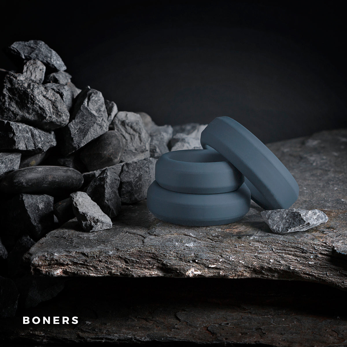 Stoere 3-delige set platte cock ringen van het merk Boners. Alle producten van Boners zijn te koop bij Flavourez!