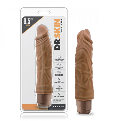 Cock Vibe 10 Vibrator 21.6 cm (8.5 inch) kleur Mokka van Dr. Skin. Geschikt voor anale penetratie, perfect voor gay mannen en te koop bij Flavourez.