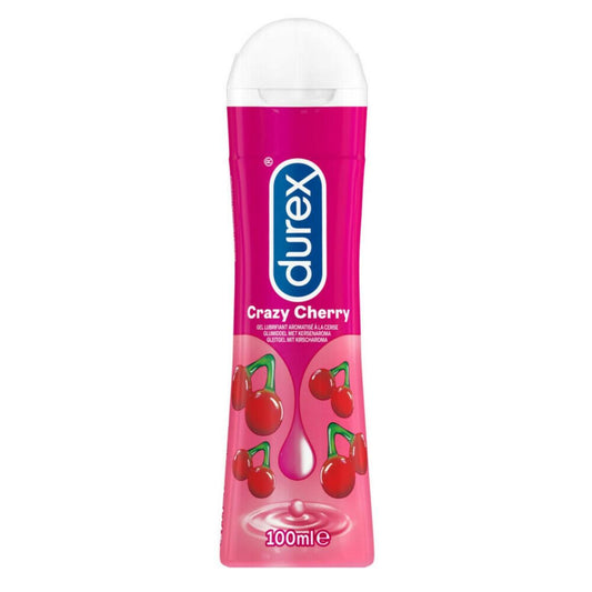 Roze flesje met Durex Play Crazy Cherry, Durex Play voor seksuele avonturen! Perfect voor gay mannen en te koop bij Flavourez!