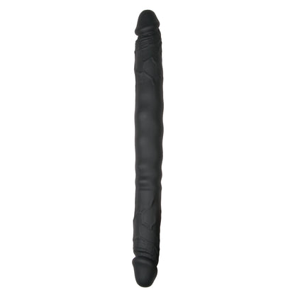 Grote realistische zwarte dubbele dildo van 40 cm lang. Van het merk EasyToys, perfect voor gay mannen en te koop bij Flavourez.