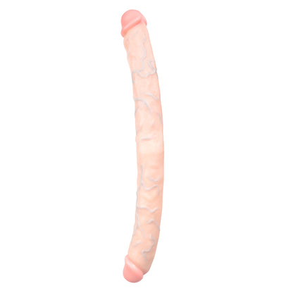 Grote realistische witte dubbele dildo van 50 cm lang. Van het merk EasyToys, perfect voor gay mannen en te koop bij Flavourez.