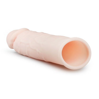 Witte realistische penisverlenger van het merk EasyToys. Gemaakt van siliconen, perfect voor gay mannen en te koop bij Flavourez.