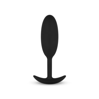 Ovale, verzwaarde, zwarte butt plug uit de EasyToys Anal Collection. De butt plug is gemaakt van zachte siliconen en te koop bij Flavourez.