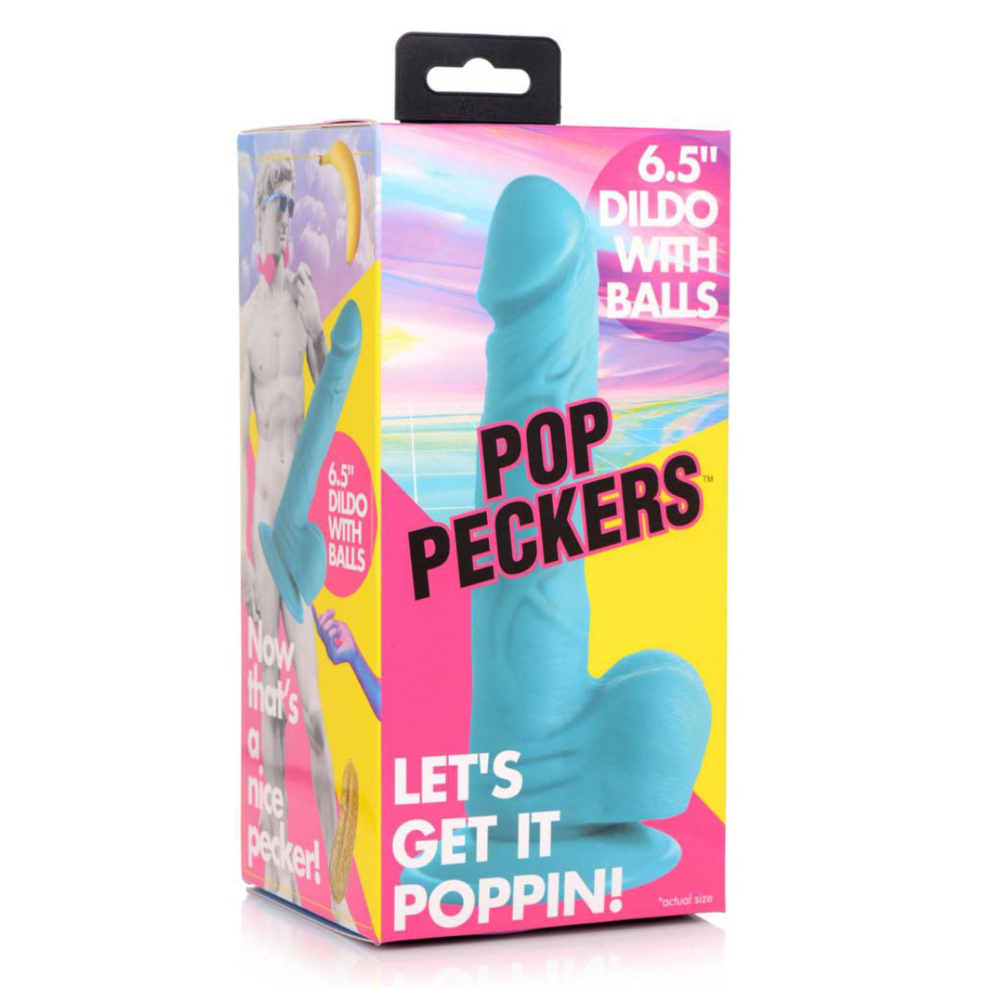Lichtblauwe dildo van 16.5 cm  van het merk Poppin. Producten van Poppin zijn te koop bij Flavourez.
