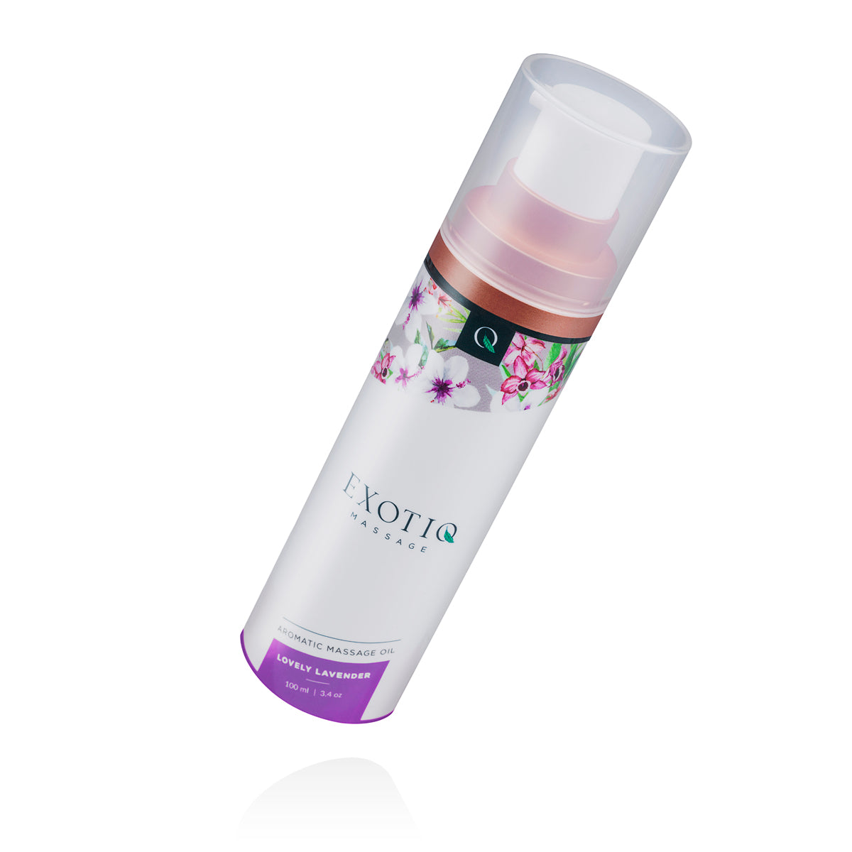 Luxe, heerlijk naar lavendel ruikende massage olie van Exotiq. Het flesje bevat 100 ml. Exotiq massage olie koop je bij Flavourez