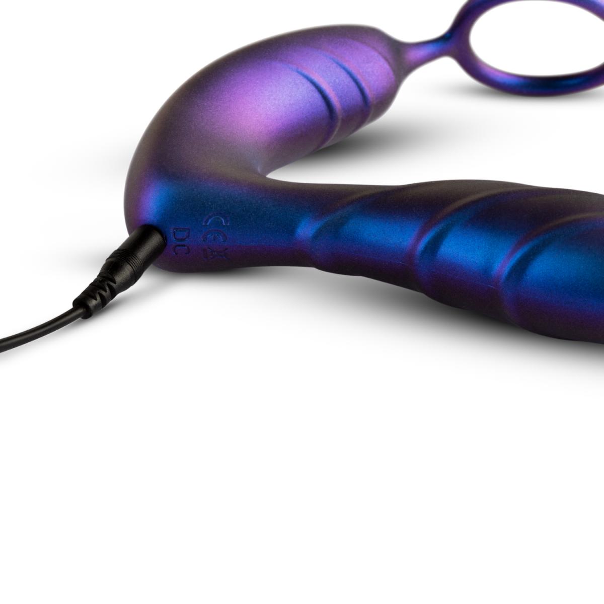 Luxe stijlvolle vibrator met cock ring van het merk Hueman. Gemaakt van zachte siliconen. Hueman koop je bij Flavourez