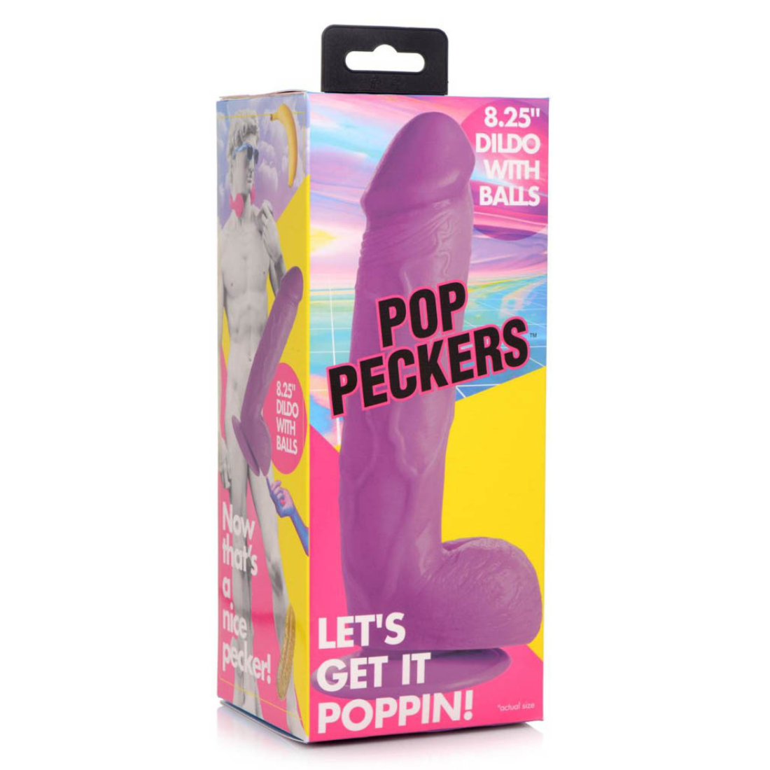 Paarse dildo van 20.9 cm  van het merk Poppin. Producten van Poppin zijn te koop bij Flavourez.