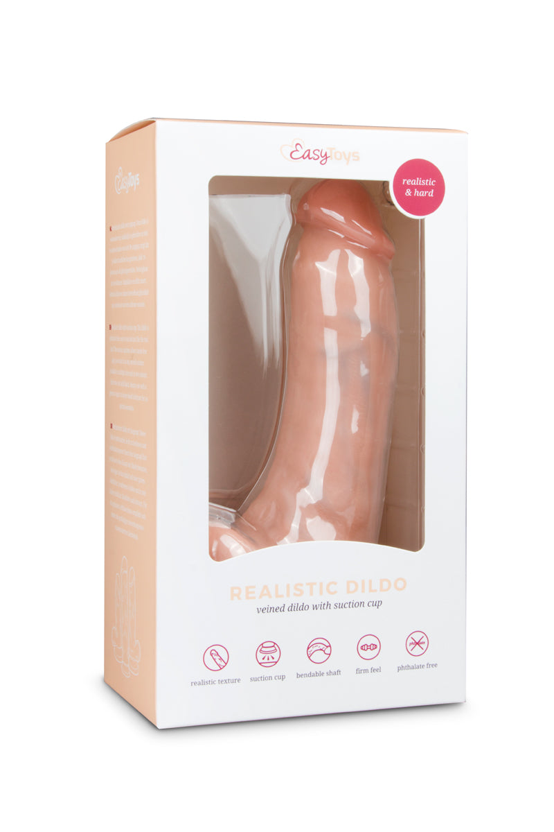 Realistische witte dildo van 20 cm met balzak van het merk EasyToys en te koop je bij Flavourez.