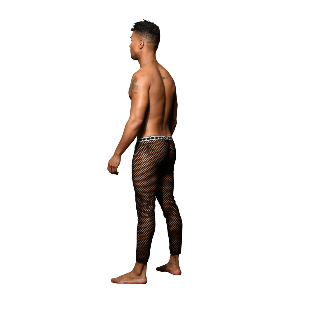 Sexy zwarte mesh legging van het succesvolle merk Andrew Christian. Te koop bij Flavourez