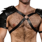 Stoer, sexy zwart gladiator harnas van het succesvolle merk Andrew Christian. Verkrijgbaar bij Flavourez.
