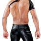 Sexy zwart schouderharnas met opening op de schouder, ontworpen door TOF Paris. Producten van TOF Paris zijn te koop bij Flavourez