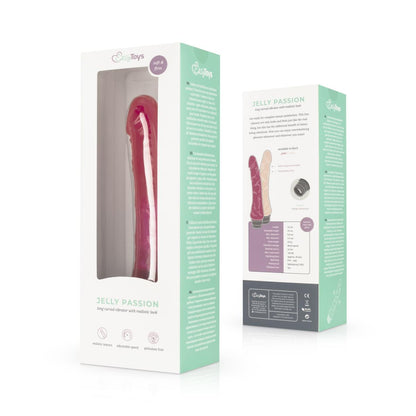 Transparant roze siliconen vibrator van het merk EasyToys. Geschikt voor gay mannen en te koop bij Flavourez.