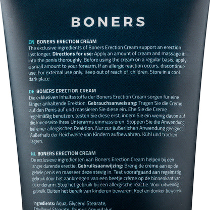 Tube Erectiecrème 100 ml van het merk Boners. Perfect voor gay mannen en te koop bij Flavourez.