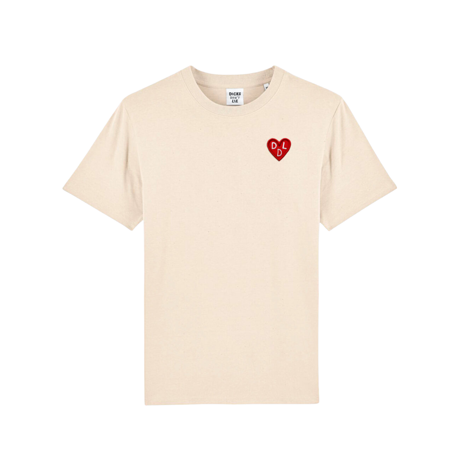 Beige DDL van het merk Dicks Don't Lie T-shirt perfect voor gay mannen en te koop bij Flavourez.