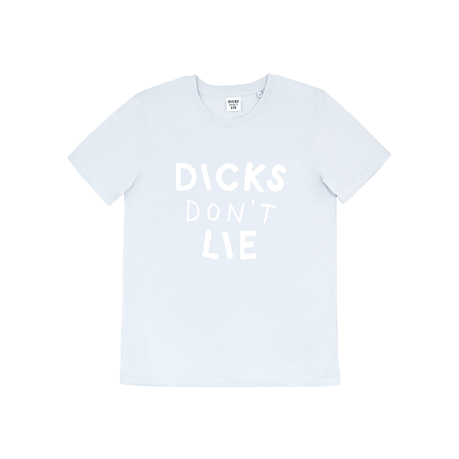 Blauwe Dicks Don't Lie T-shirt van het merk Dicks Don't Lie perfect voor gay mannen en te koop bij Flavourez.