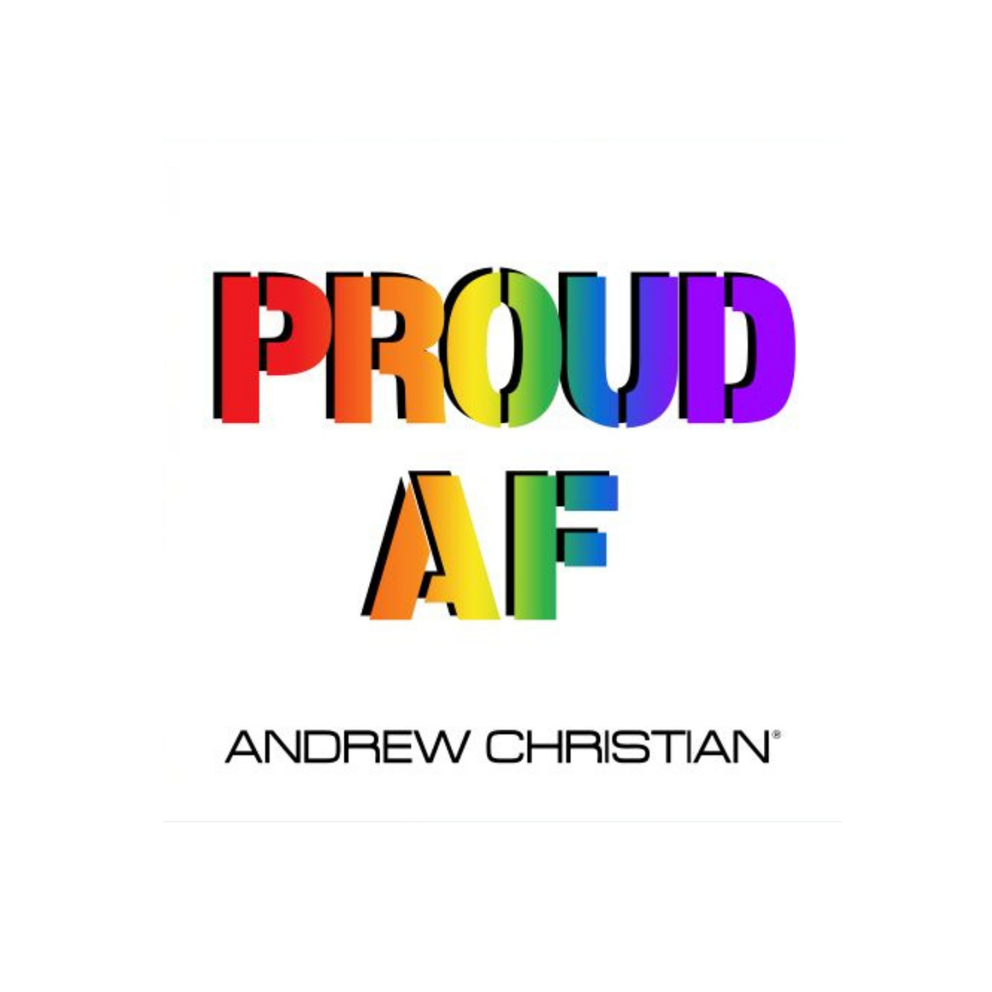 Leuke stickers met gay thema of LGBTQ+ thema, zoals deze leuke stickers ontworpen door Andrew Christian koop je bij Flavourez! Deze "Proud AF" sticker is erg uniek! Door deze producten te kopen steun je kleine en grote LGBTQ+ of Gay ondernemingen. Ben trots op wie je bent!